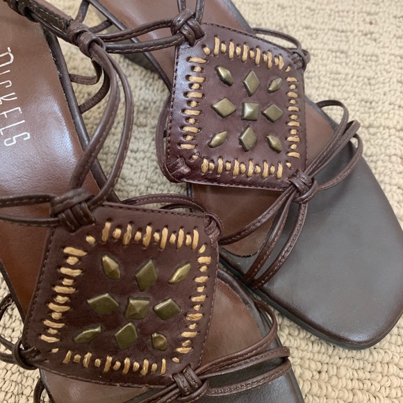 Nickels brown leather wedges - Picture 5 of 5